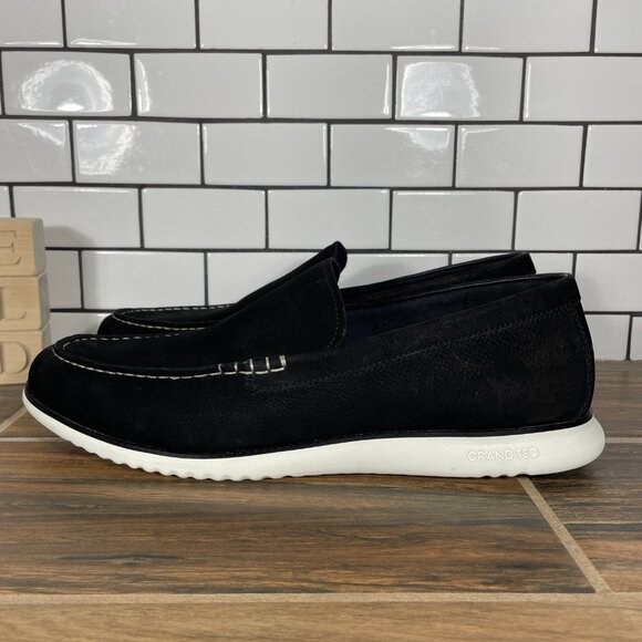 Cole Haan 2.ZERØGRAND Venetian Loafer Mens Size 13 Shoes Black Nubuck Slip On - Picture 1 of 12